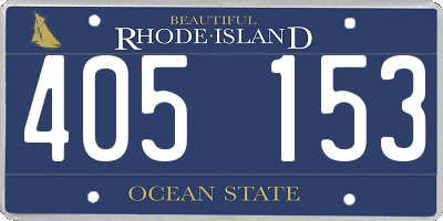 RI license plate 405153