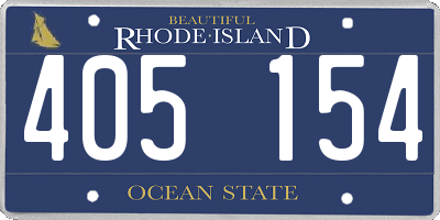RI license plate 405154
