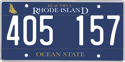 RI license plate 405157