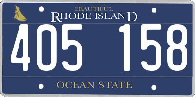 RI license plate 405158