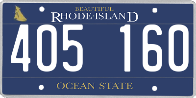 RI license plate 405160