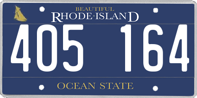 RI license plate 405164