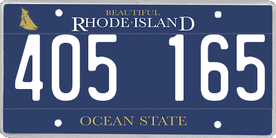 RI license plate 405165