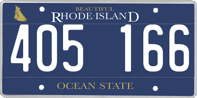 RI license plate 405166