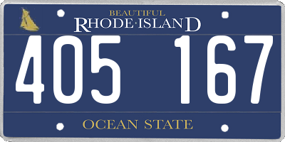 RI license plate 405167