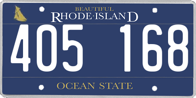 RI license plate 405168