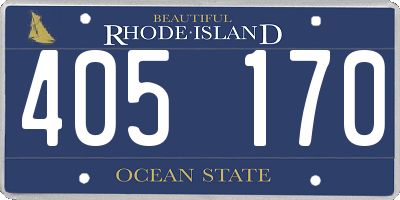 RI license plate 405170