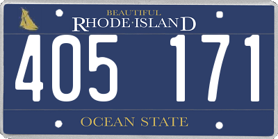 RI license plate 405171
