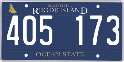 RI license plate 405173