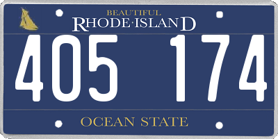 RI license plate 405174