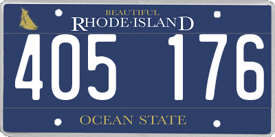 RI license plate 405176