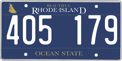 RI license plate 405179
