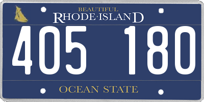 RI license plate 405180