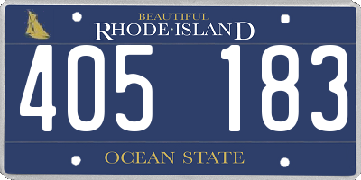 RI license plate 405183
