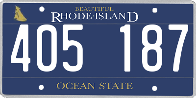 RI license plate 405187