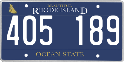 RI license plate 405189