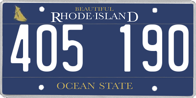 RI license plate 405190