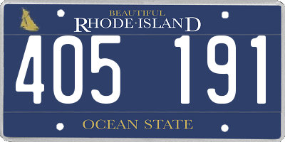 RI license plate 405191