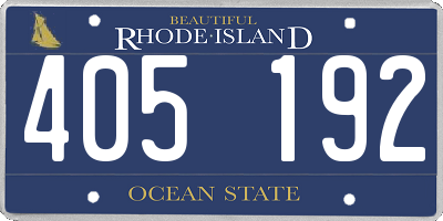 RI license plate 405192