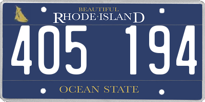 RI license plate 405194
