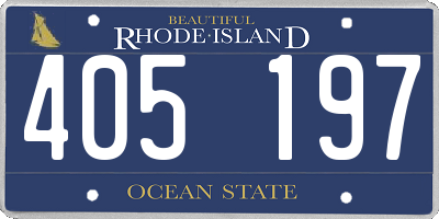 RI license plate 405197