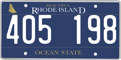 RI license plate 405198
