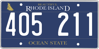 RI license plate 405211