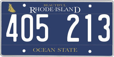 RI license plate 405213