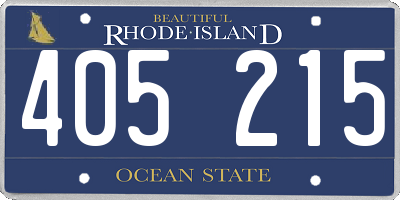 RI license plate 405215