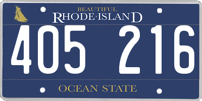 RI license plate 405216