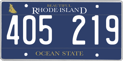 RI license plate 405219