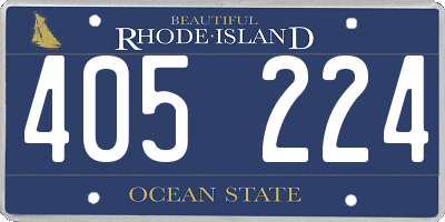 RI license plate 405224