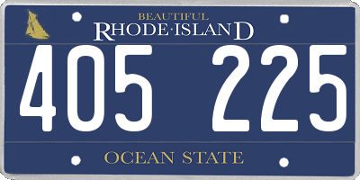 RI license plate 405225