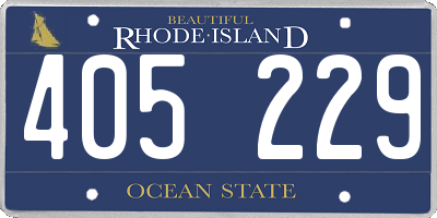 RI license plate 405229