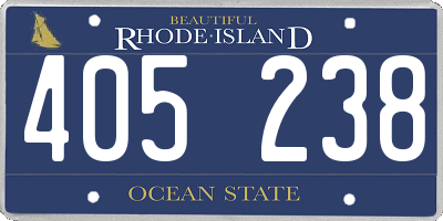 RI license plate 405238