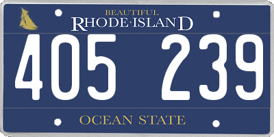 RI license plate 405239
