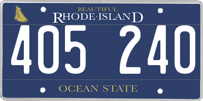 RI license plate 405240