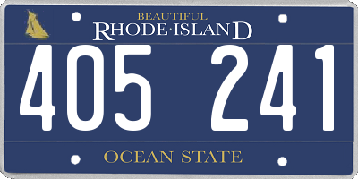 RI license plate 405241
