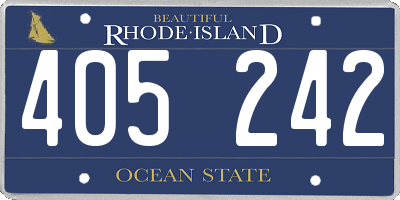 RI license plate 405242