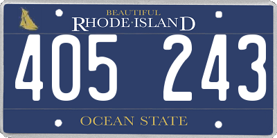 RI license plate 405243