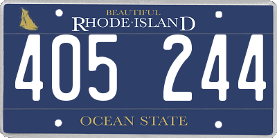 RI license plate 405244