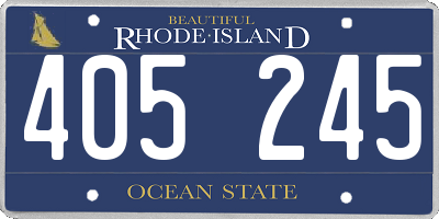 RI license plate 405245