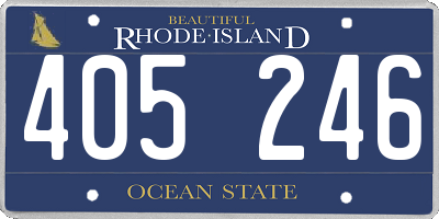 RI license plate 405246