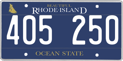 RI license plate 405250