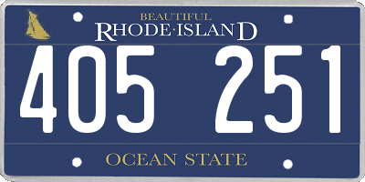 RI license plate 405251