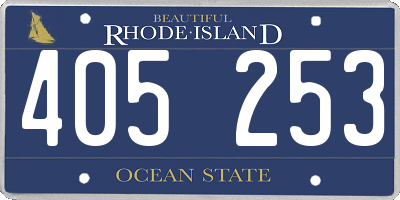 RI license plate 405253