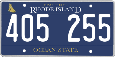 RI license plate 405255
