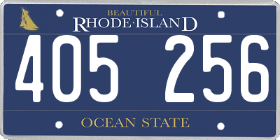 RI license plate 405256