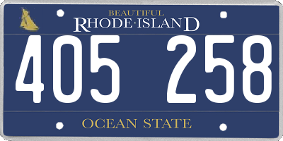 RI license plate 405258
