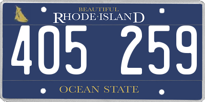 RI license plate 405259